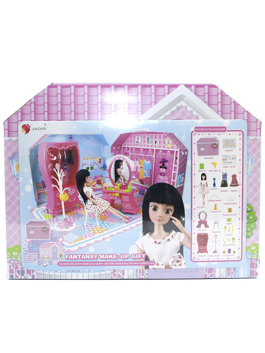 Кукла с платьями игровой набор Парикмахер - Стилист с набором парикмахера и платьев, 68033