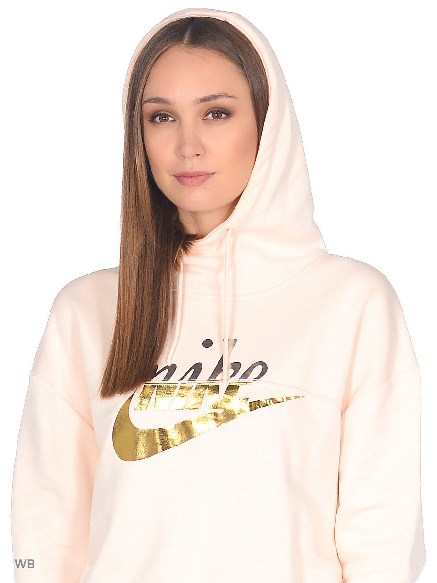 nike metallic logo hoodie