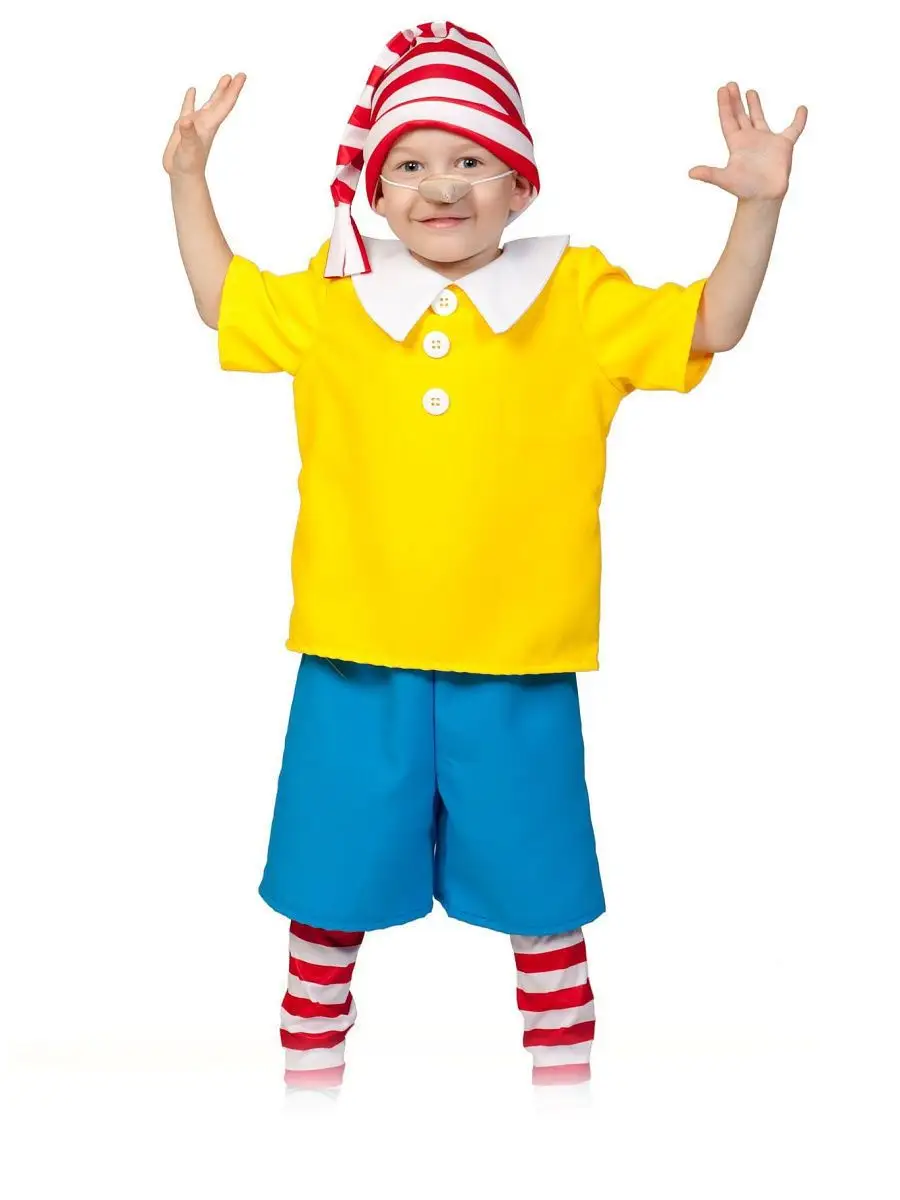 Новогодний карнавальный костюм Буратино для мальчика