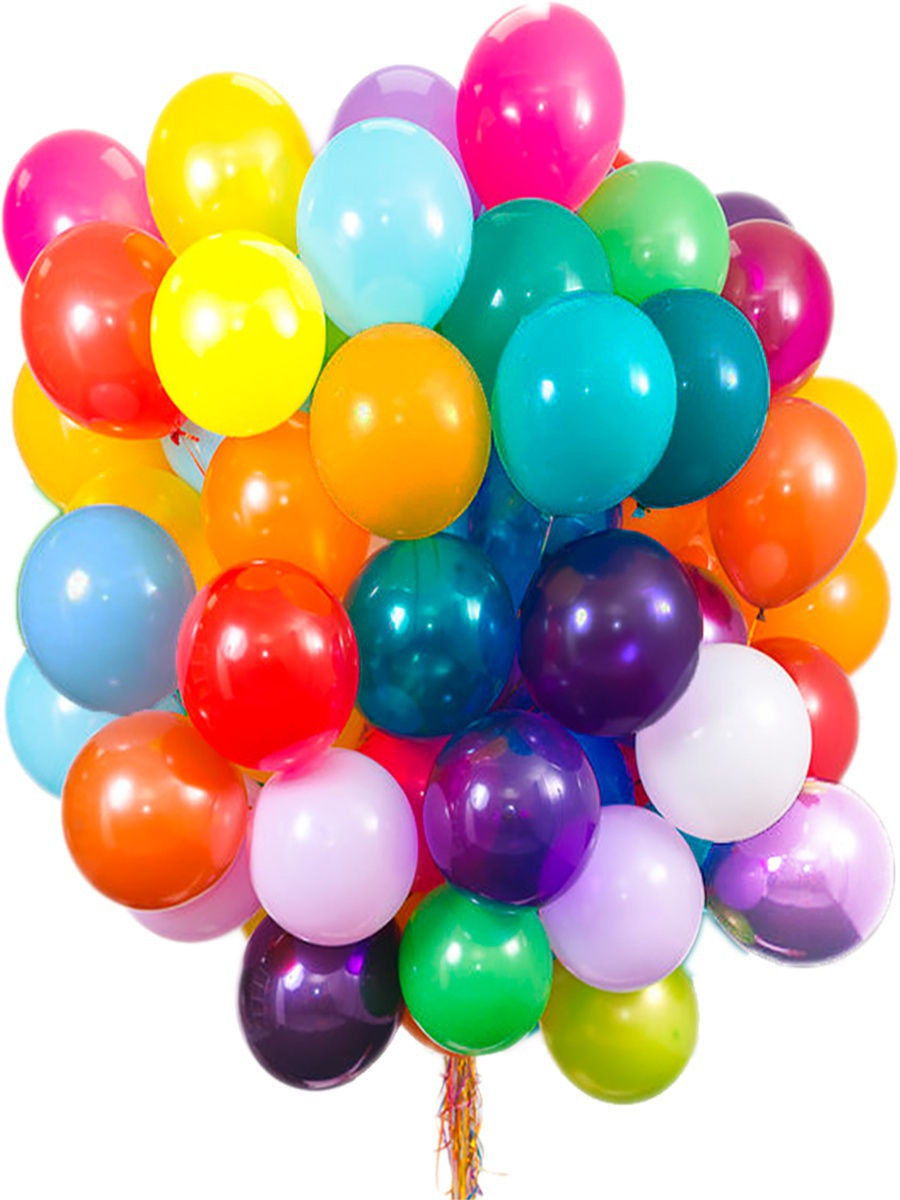 30 Гелиевых воздушных шаров ассорти, металлик