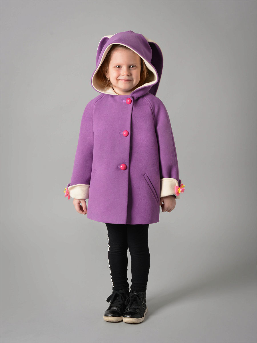 Фиолетовое пальто для девочки