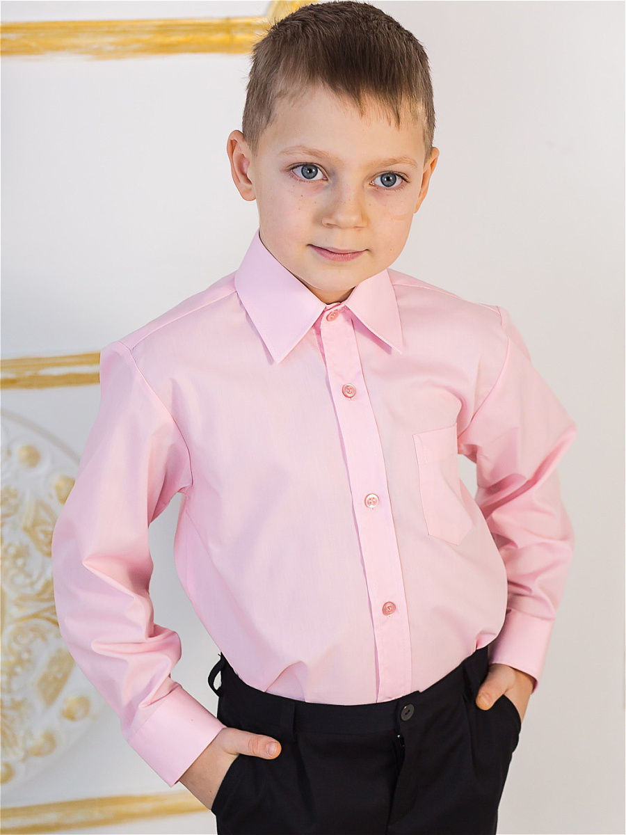 Розовая рубашка на мальчика