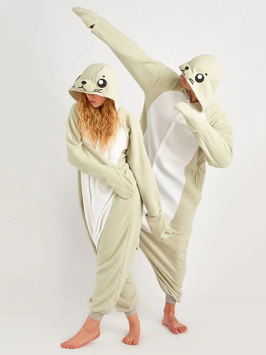 Кигуруми для взрослых девочек мальчиков пижама костюм Тюлень BearWear 7238803 купить за 2 882 ₽ в интернет-магазине Wildberries