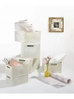 Корзина RATTAN STYLE BOX M + крышка