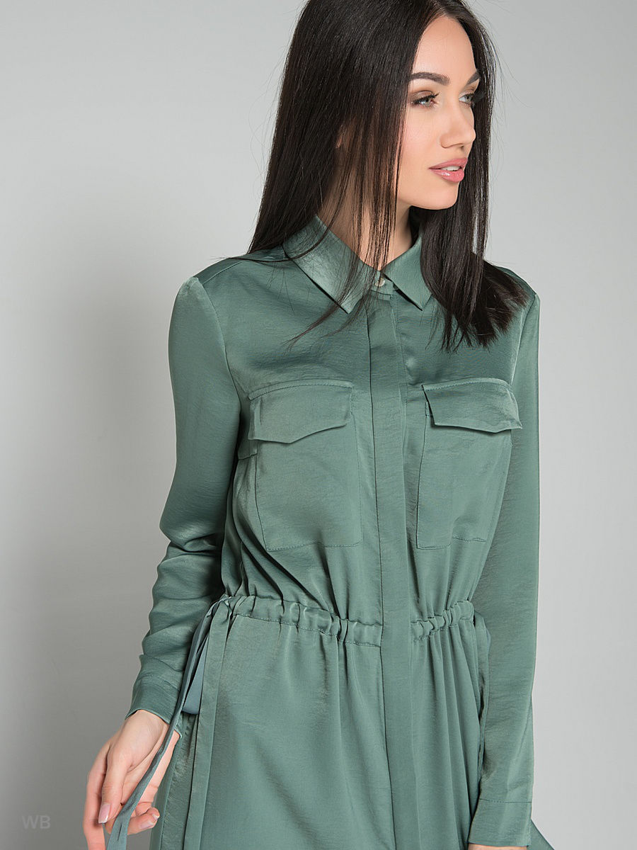 Maag зеленое платье рубашка 2023