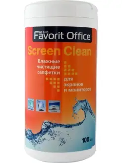 Влажные салфетки для экранов, монитора Screen Clean, туба 10…