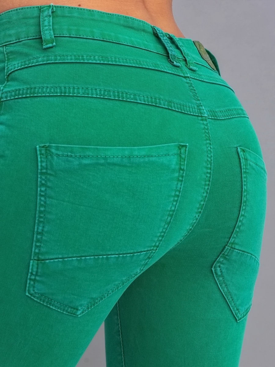 Женские Зеленые Джинсы