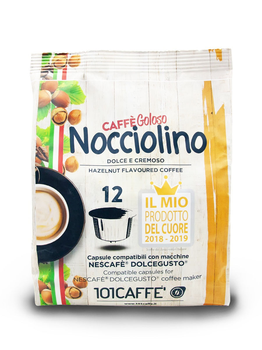 Капсулы 101CAFFE Caffe Nocciolino стандарта Dolce Gusto (Дольче Густо), 12  шт. 101CAFFE 8465258 купить в интернет-магазине Wildberries
