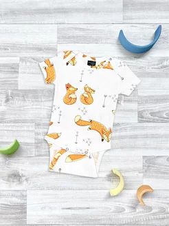 Боди лисички короткий рукав для новорожденных