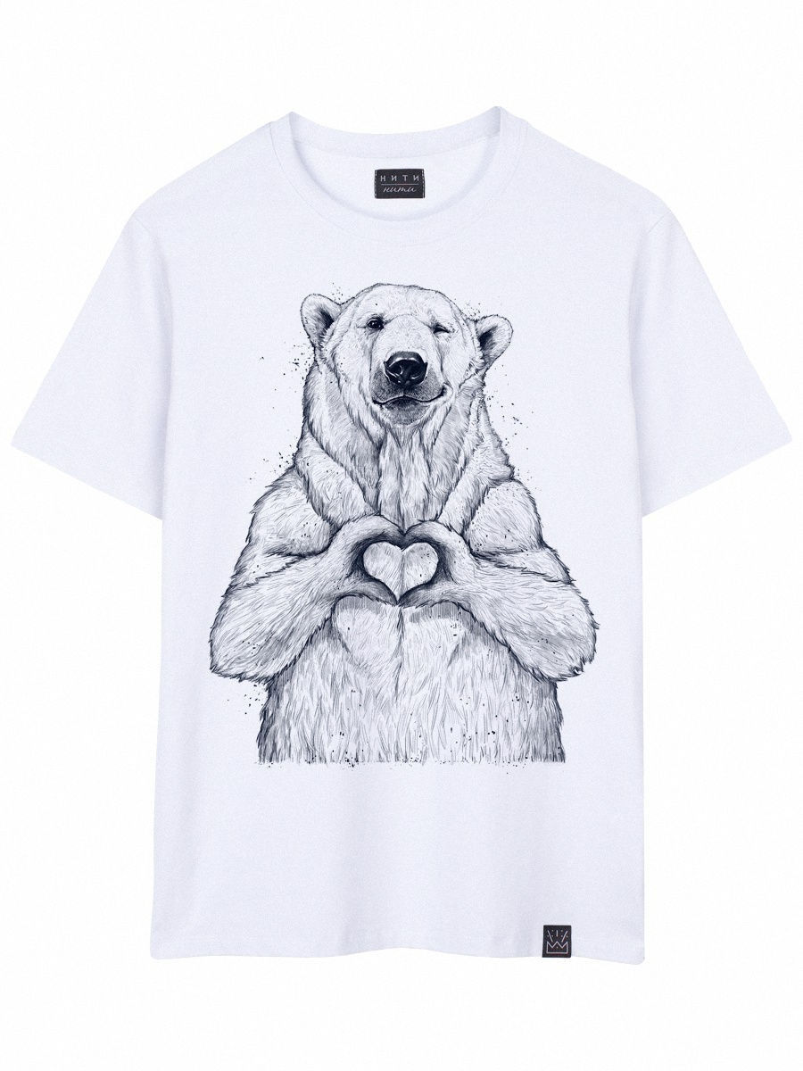 Медведь one lave нити-нити футболка