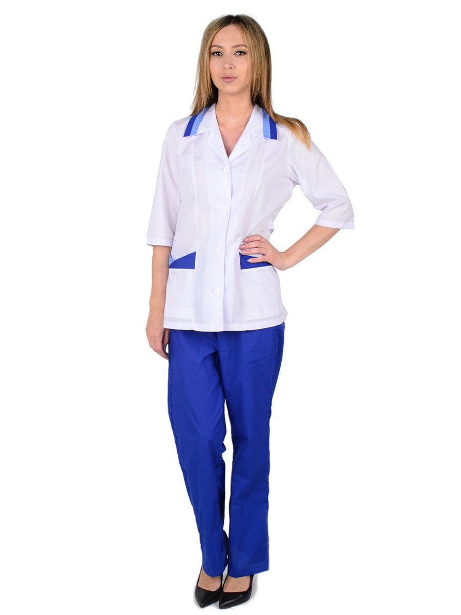Синие медицинские костюмы. Костюм медицинский Барбара бело синий. Медицинский костюм крокс. Медицинская форма женская. Медицинский костюм женский синий.