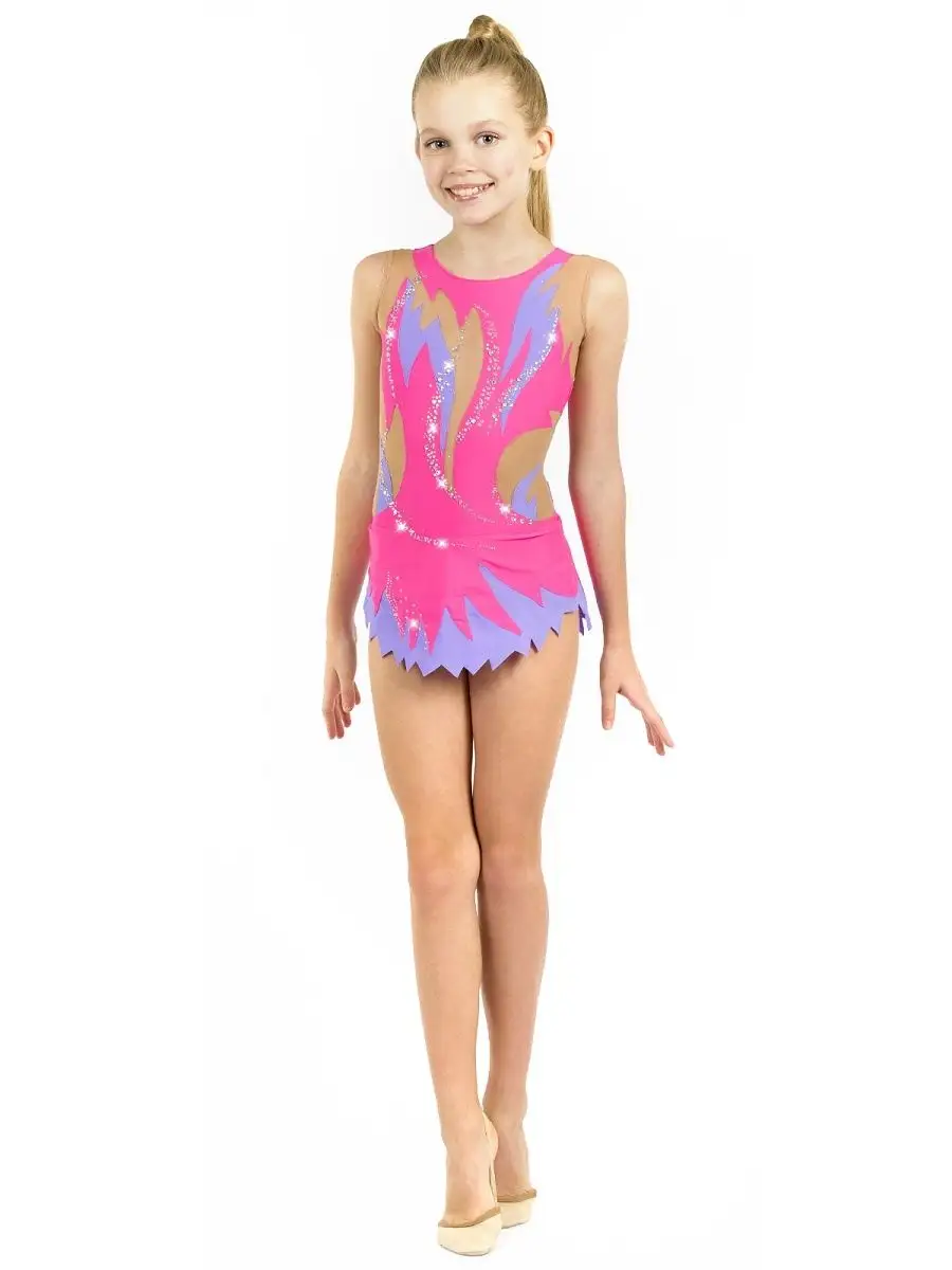 Купальник гимнастический с юбкой для выступлений Chersa 8845942 купить за 5 227 ₽ в интернет-магазине Wildberries