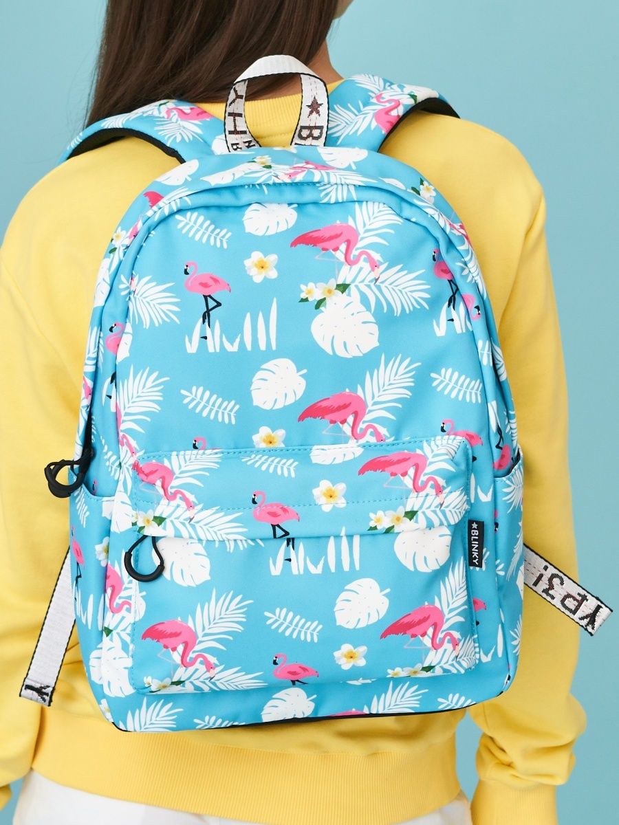 Рюкзак школьный для девочки подростков девушки Фламинго Blinky 8975687  купить в интернет-магазине Wildberries