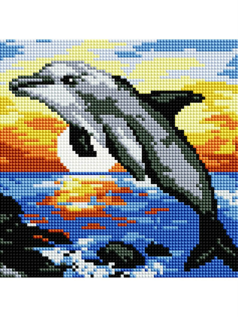 Алмазная мозайка дельфины