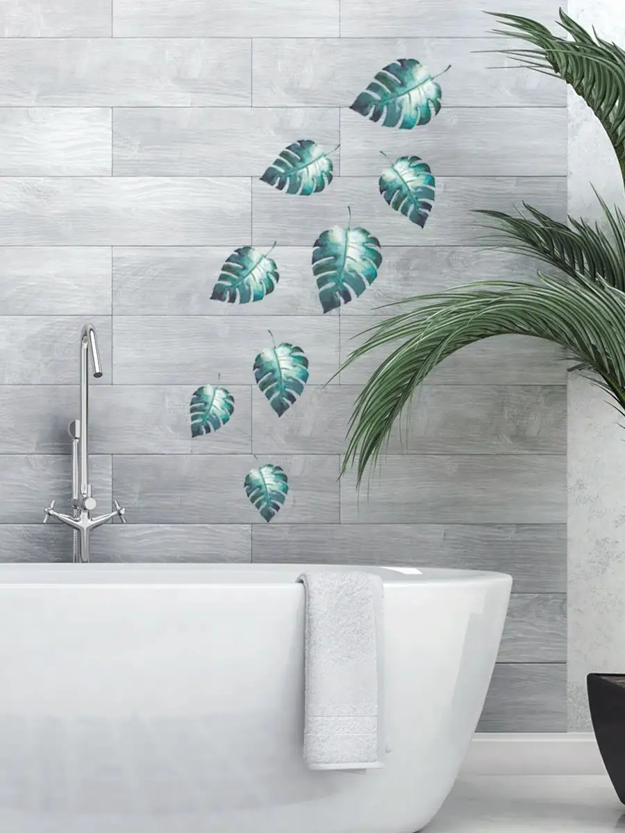 10 творческих идей для декора стен ванной комнаты