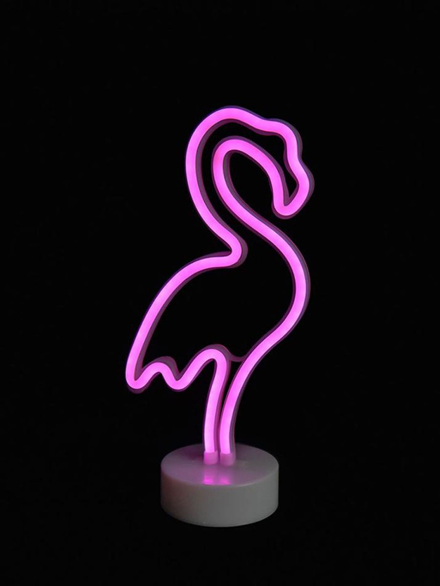 Фламинго световая фигура неон