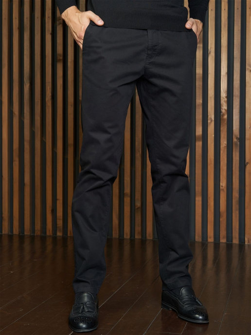 Купить черные классические брюки мужские в интернет магазине WildBerries.ru