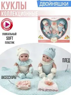 Кукла Пупс 2 Близнеца Anna De Wailly, re Born, 20см с аксесс